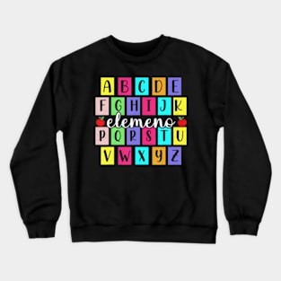 Abc Elemeno Kindergarten Teacher Cute Back To School Crewneck Sweatshirt